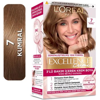 رنگ موی لورال شماره 7 - رنگ قهوه‌ای روشن یا بلوند تیره اکسلانس کرم Excellence Creme