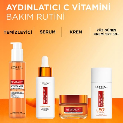 کرم ویتامین سی روشن‌کننده و کوچک‌کننده منافذ لورال مدل Revitalift Clinical