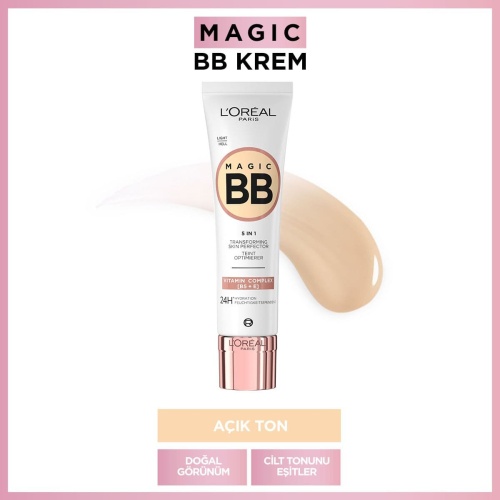 کرم مرطوب کننده رنگی لورال مدل Magic BB رنگ Light