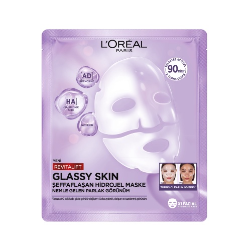ماسک صورت هیدروژلی لورال مدل Revitalift Glassy Skin