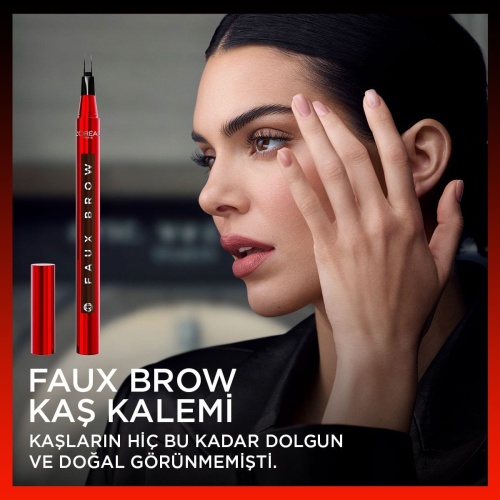 مداد ابرو فوق باریک لورال مدل Faux Brow رنگ Light Brunette