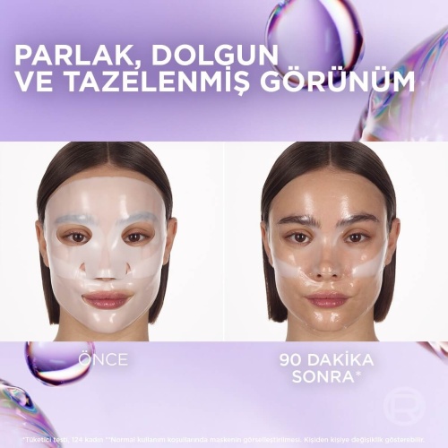 ماسک صورت هیدروژلی لورال مدل Revitalift Glassy Skin
