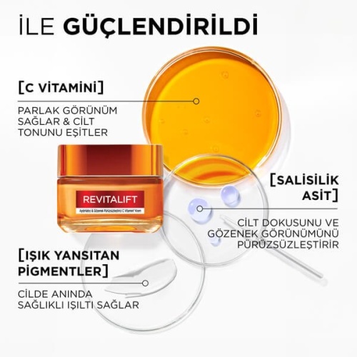 کرم ویتامین سی روشن‌کننده و کوچک‌کننده منافذ لورال مدل Revitalift Clinical
