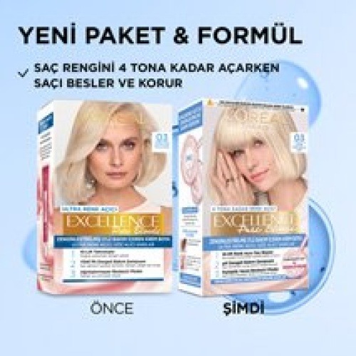 رنگ موی لورال سری Excellence Pure Blond شماره 03 – بلوند خاکستری خیلی روشن