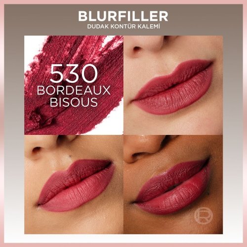 مداد لب لورال مدل Blurfiller شماره 530 رنگ Bordeaux Bisous
