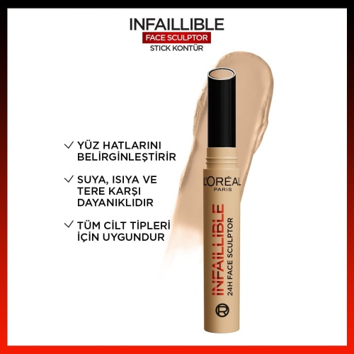 استیک کانتور لورال مدل Infaillible Face Sculpter رنگ Fair Light