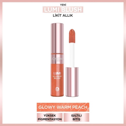 رژگونه مایع لورال مدل Lumi با پیگمنت بالا و جلوه درخشان